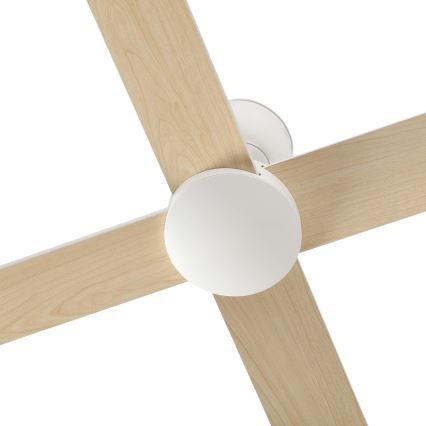 FARO 34355WT - Plafondventilator RUDDER L wit/beige diameter 132 cm Wi-Fi Tuya + afstandsbediening