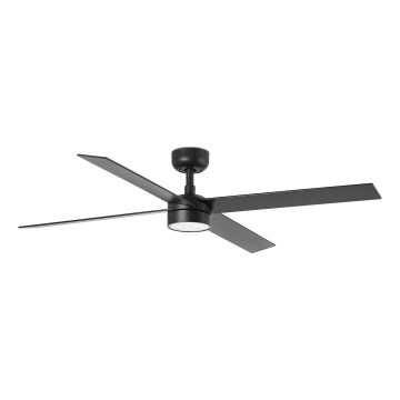 FARO 34356-1TW - LED dimbare plafondventilator RUDDER L LED/20W/230V zwart/bruin diameter 132 cm + afstandsbediening