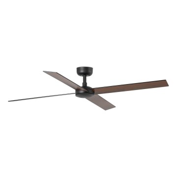 FARO 34356 - Plafondventilator RUDDER L bruin/zwart diameter 132 cm + afstandsbediening
