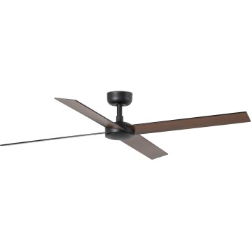 FARO 34356WT - Plafondventilator RUDDER L bruin/zwart diameter 132 cm Wi-Fi Tuya + afstandsbediening