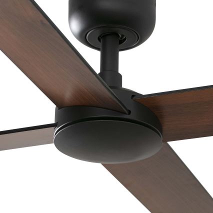 FARO 34356WT - Plafondventilator RUDDER L bruin/zwart diameter 132 cm Wi-Fi Tuya + afstandsbediening