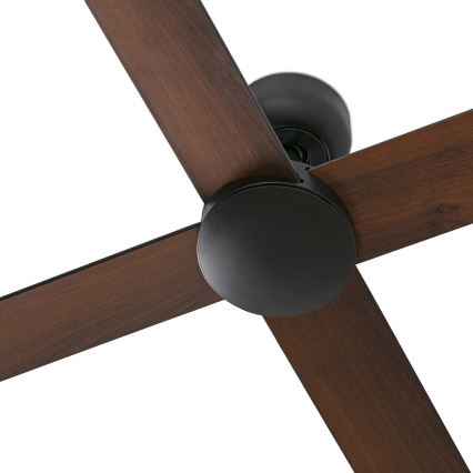 FARO 34356WT - Plafondventilator RUDDER L bruin/zwart diameter 132 cm Wi-Fi Tuya + afstandsbediening