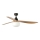 FARO 34360WT-11L - Plafondventilator OUTWOOD L 1xE27/15W/230V bruin/zwart d. 150 cm Wi-Fi Tuya IP44 + afstandsbediening