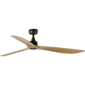 FARO 34360WT - Plafondventilator OUTWOOD L bruin/zwart diameter 150 cm Wi-Fi Tuya IP44 + afstandsbediening