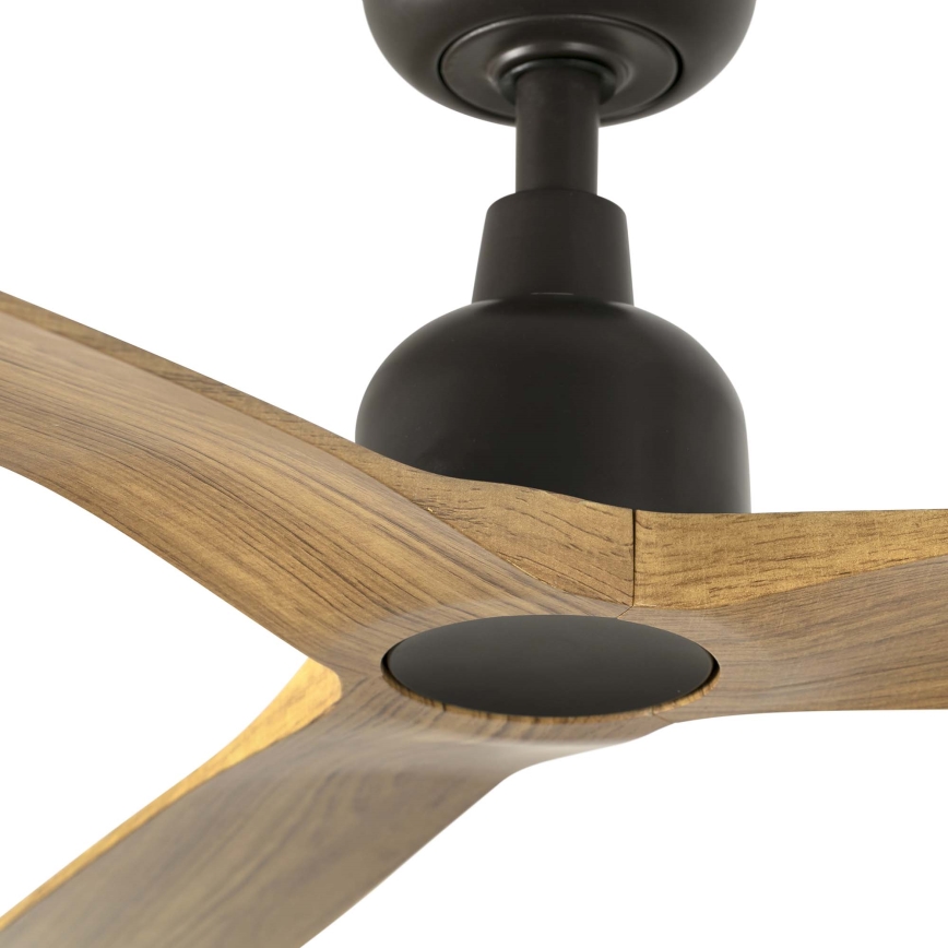 FARO 34360WT - Plafondventilator OUTWOOD L bruin/zwart diameter 150 cm Wi-Fi Tuya IP44 + afstandsbediening