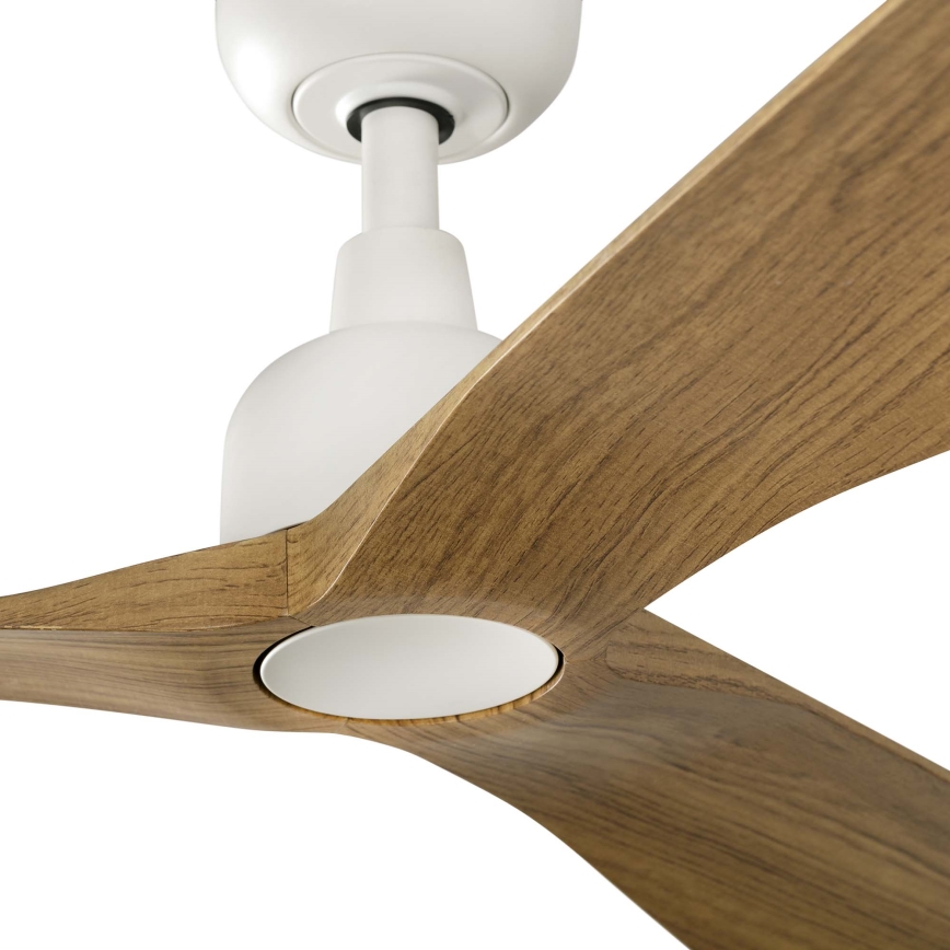 FARO 34361 - Plafondventilator OUTWOOD L bruin/wit diameter 150 cm IP44 + afstandsbediening
