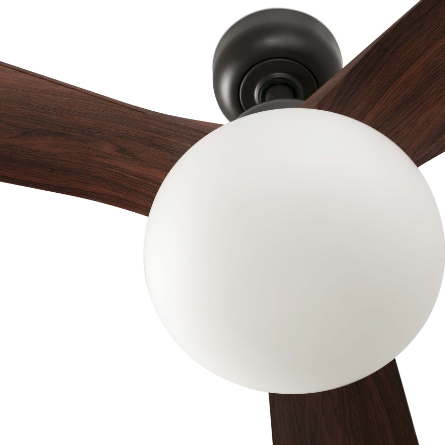 FARO 34362WT-11L - Plafondventilator OUTWOOD L 1xE27/15W/230V bruin/zwart Ø150 cm Wi-Fi Tuya IP44 + afstandsbediening
