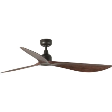 FARO 34362WT - Plafondventilator OUTWOOD L bruin/zwart diameter 150 cm Wi-Fi Tuya IP44 + afstandsbediening