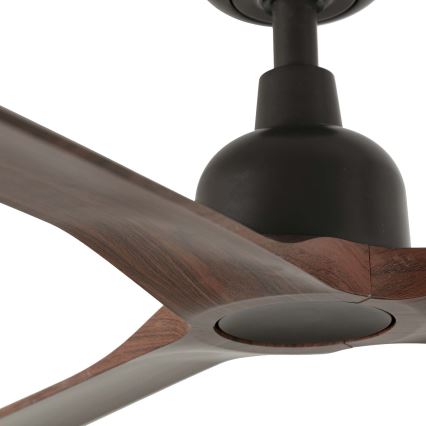 FARO 34362WT - Plafondventilator OUTWOOD L bruin/zwart diameter 150 cm Wi-Fi Tuya IP44 + afstandsbediening