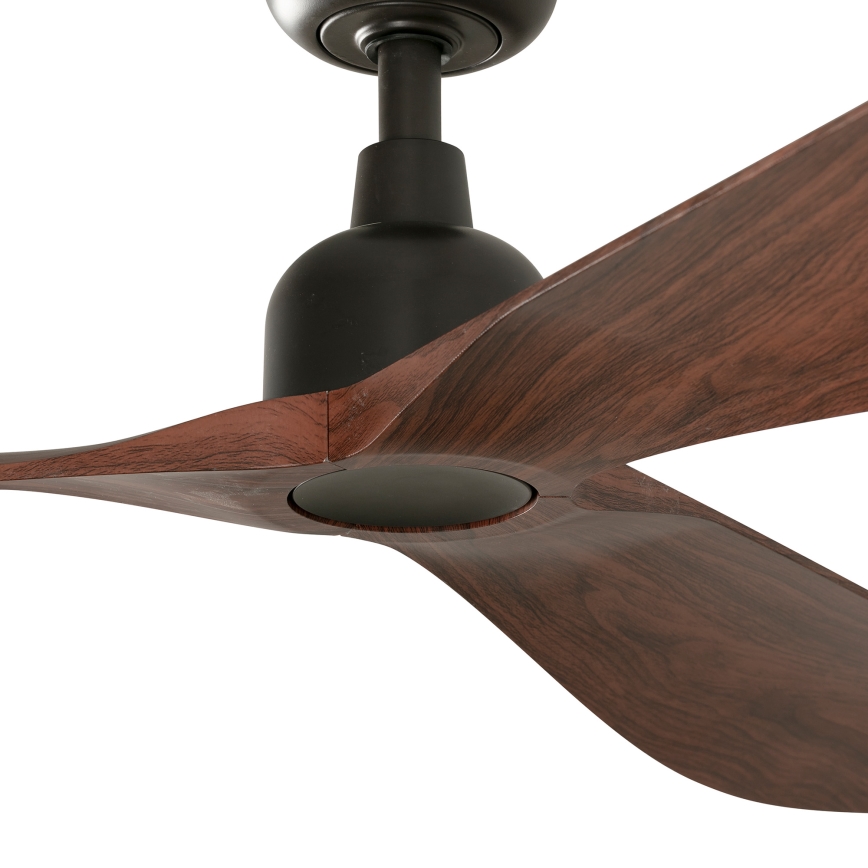 FARO 34362WT - Plafondventilator OUTWOOD L bruin/zwart diameter 150 cm Wi-Fi Tuya IP44 + afstandsbediening