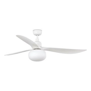 FARO 34363WT-11L - Plafondventilator OUTWOOD L 1xE27/15W/230V wit Ø150 cm Wi-Fi Tuya IP44 + afstandsbediening