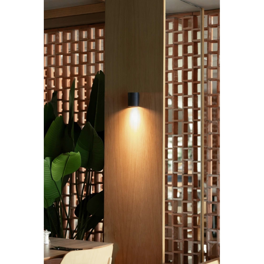 FARO 40523 - Wandlamp SOLE 1xGU10/8W/230V zwart rond