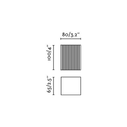 FARO 40537 - Wandlamp SOLE 1xGU10/8W/230V baksteen gegolfd hoekig