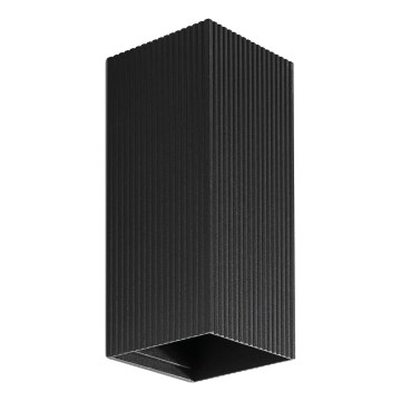 FARO 40566 - Wandlamp SOLE 2xGU10/8W/230V zwart gegolfd hoekig