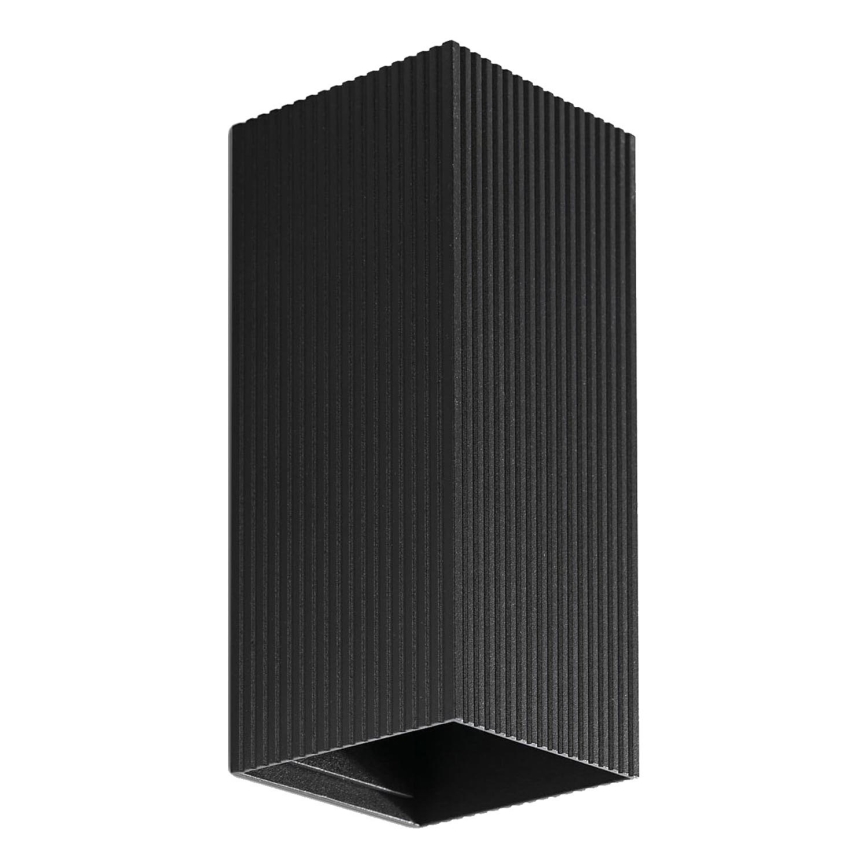 FARO 40566 - Wandlamp SOLE 2xGU10/8W/230V zwart gegolfd hoekig