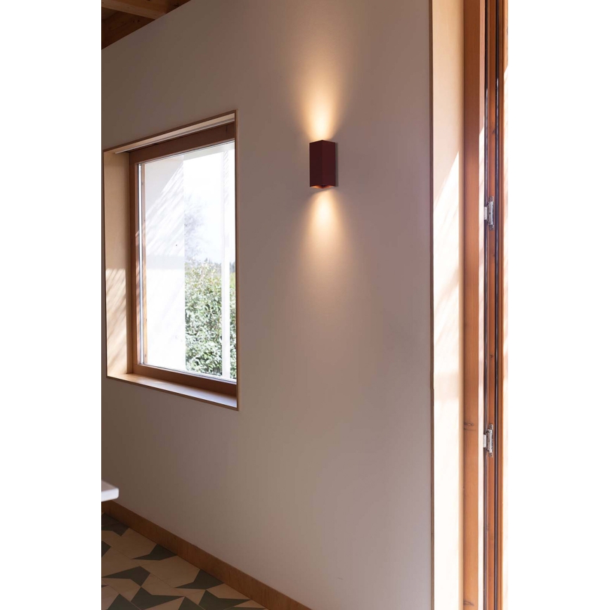 FARO 40568 - Wandlamp SOLE 2xGU10/8W/230V baksteen gegolfd hoekig