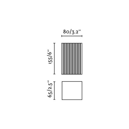 FARO 40568 - Wandlamp SOLE 2xGU10/8W/230V baksteen gegolfd hoekig