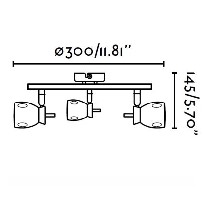 FARO 40887 - Plafondlamp MIKA 3xGU10/50W/230V