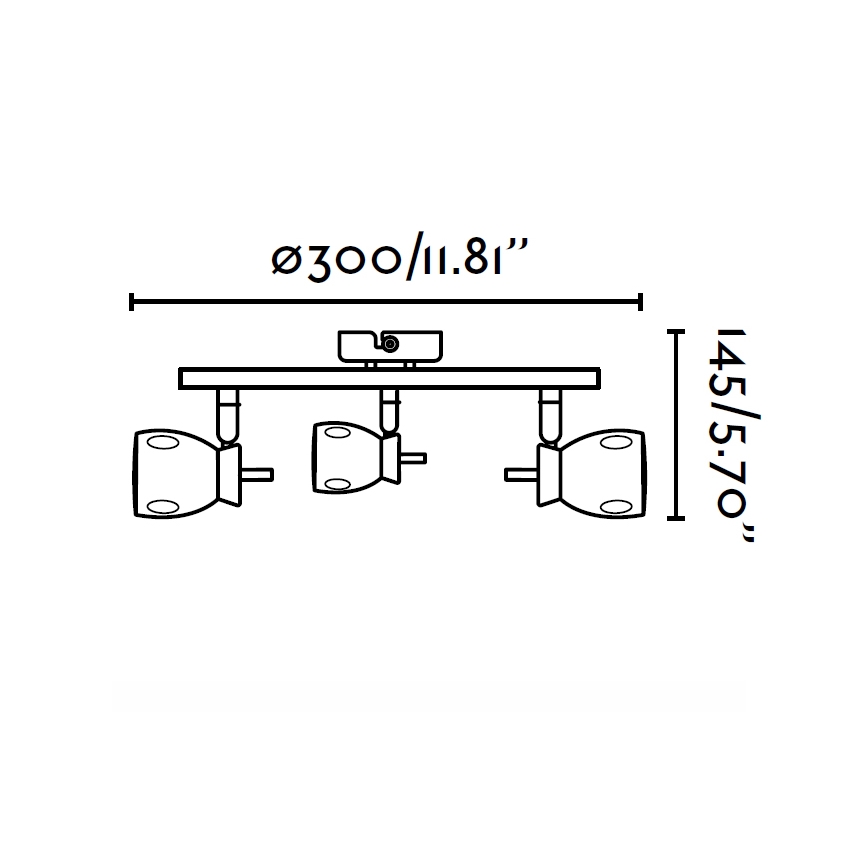 FARO 40887 - Plafondlamp MIKA 3xGU10/50W/230V
