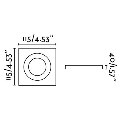 FARO 43402 - Frame voor een Inbouw Lamp ARGÓN wit