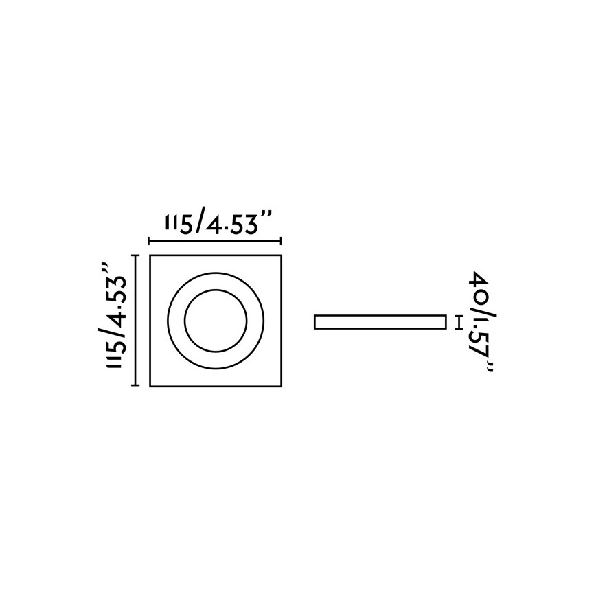 FARO 43402 - Frame voor een Inbouw Lamp ARGÓN wit