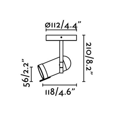 Faro 43531 - Spot ORLEANS 1xGU10/8W/230V zilver/zwart