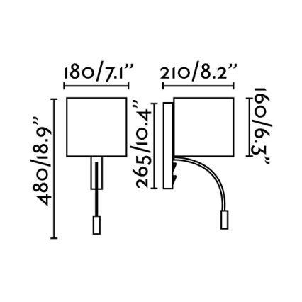 Faro 64323 - LED Wandlamp 1xE27/3W/230V