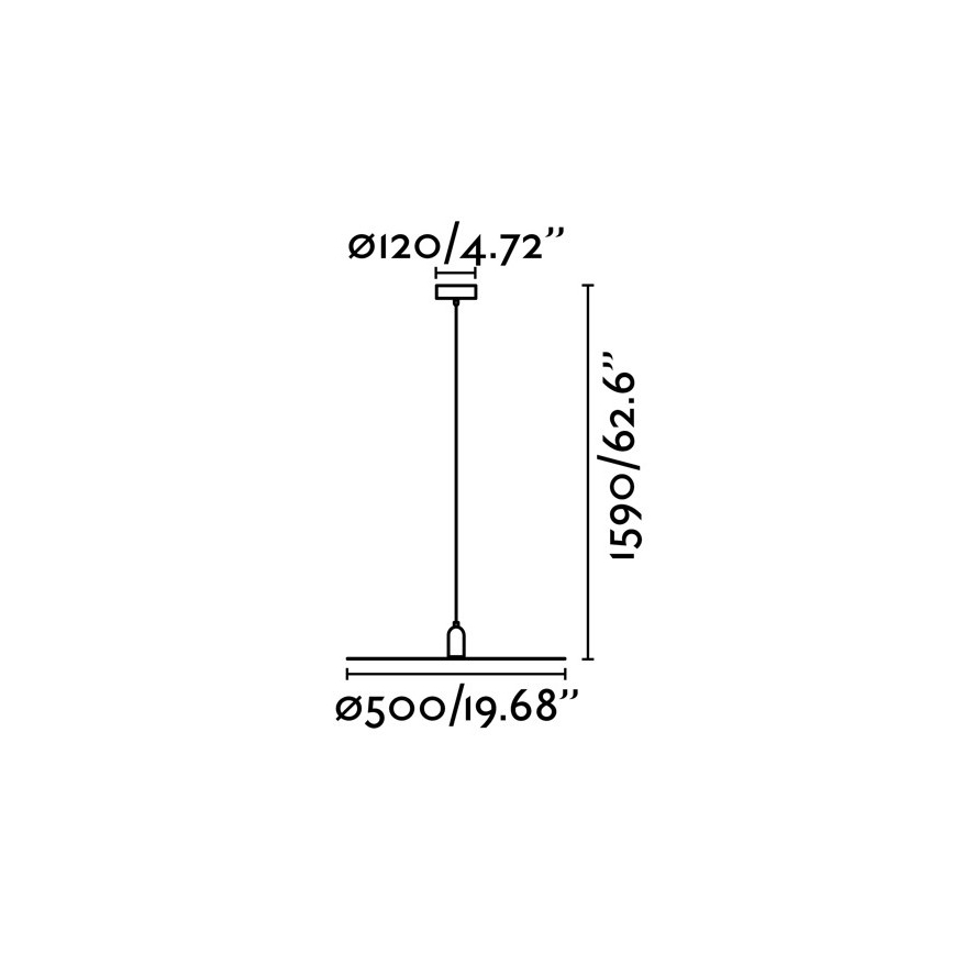 FARO 68145 - Kroonluchter aan koord PLAT 1xE27/60W/230V