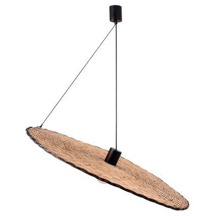 FARO 68590-70 - Hanglamp aan een koord COSTAS 1xE27/15W/230V d. 100 cm zwart/rotan