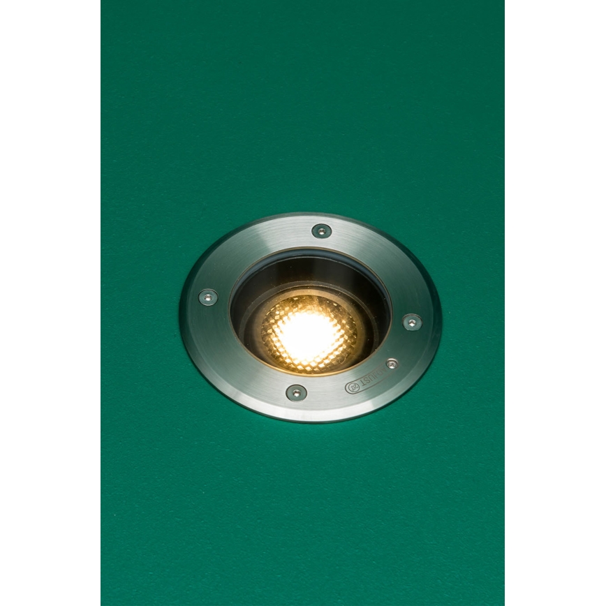 FARO 70310 - Oprijdbare buiteninbouwspot GEISER 1xGU10/8W/230V IK08 IP67 RVS