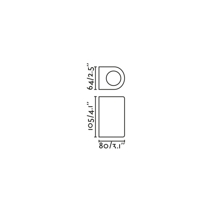 FARO 70322 - Buitenwandlamp ESTELA 1x GU10/5W/230V IP65, zwart