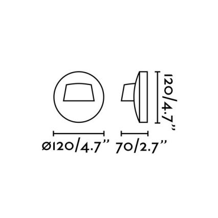 FARO 70409 - LED Wandlamp voor buiten BROW LED/3W/230V IP44