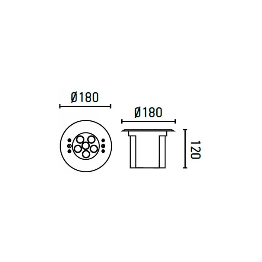 FARO 70456 - LED RGB Inbouw buitenlamp EDEL LED/18W/24V IP68