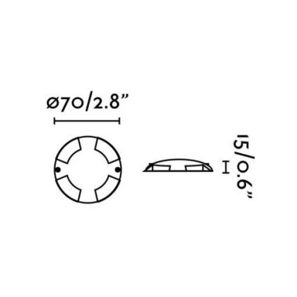 FARO 70564 - LED Inbouw Buitenlamp KEENAN-3 LED/1W/12V IP67