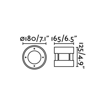 FARO 70589 - LED opritlamp voor buiten SURIA-12 LED/12W/230V IK08 IP67