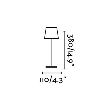 FARO 70776 - LED Dimbare touch LED Tafellamp voor buiten TOC LED/2,2W/230V IP54