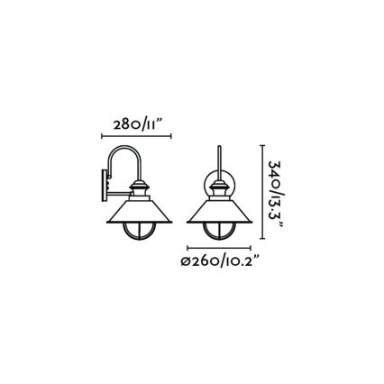 FARO 71128 - Buiten wandverlichting NAUTICA 1xE27/11W/230V