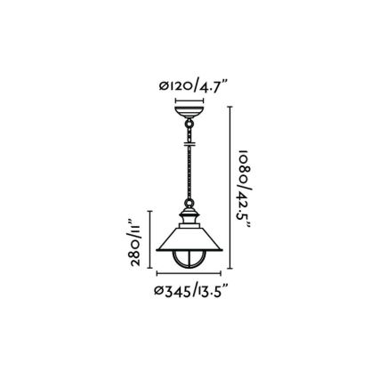 FARO 71139 - Hanglamp voor buiten NAUTICA 1xE27/11W/230V