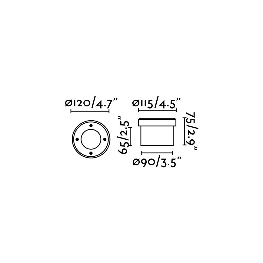 FARO 71495 - LED opritlamp voor buiten LIO 1xGX53/6W/230V IK08 IP67