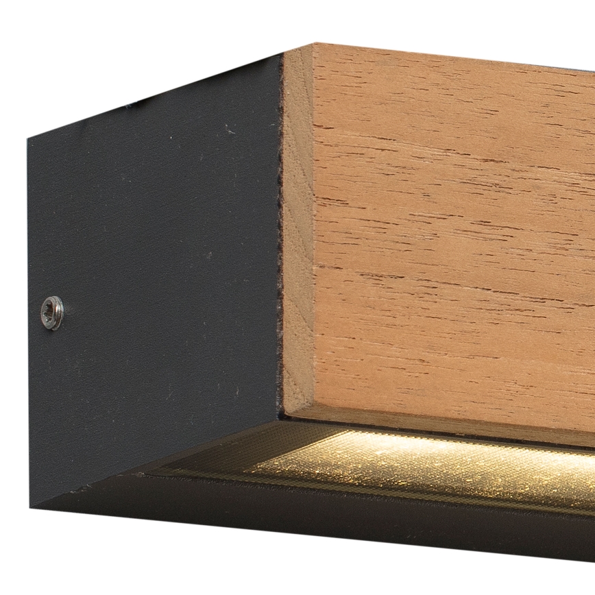 FARO 71898 - LED buitenwandlamp LAKO LED/8W/230V IP65 zwart/hout