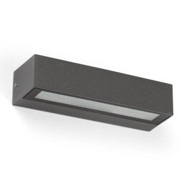 FARO 71910 - LAKO LED buitenmuurlamp, 8W, 230V, IP65, antraciet
