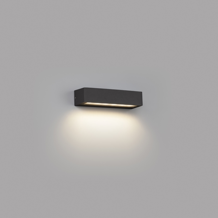 FARO 71910 - LAKO LED buitenmuurlamp, 8W, 230V, IP65, antraciet