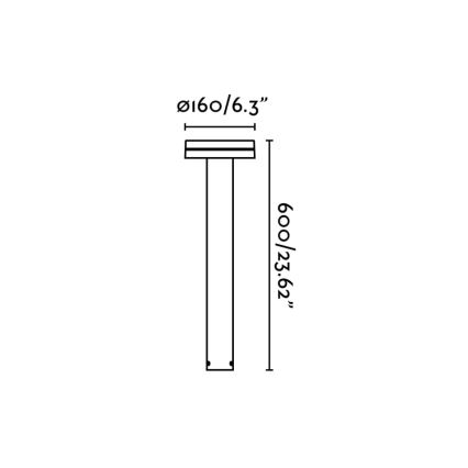 FARO 71949 - LED Buitenlamp ESPOT LED/9W/230V 2200/2700/3200/4000K IK07 IP65 60 cm bruin