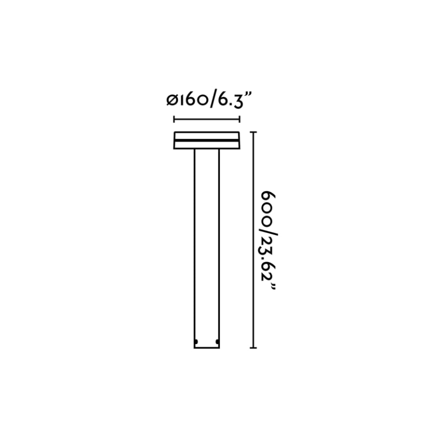 FARO 71949 - LED Buitenlamp ESPOT LED/9W/230V 2200/2700/3200/4000K IK07 IP65 60 cm bruin