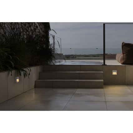 FARO 71964 - LED-traparmatuur DUNE LED/3W/230V 2200/2700/3200/4000K IP65 wit vierkant