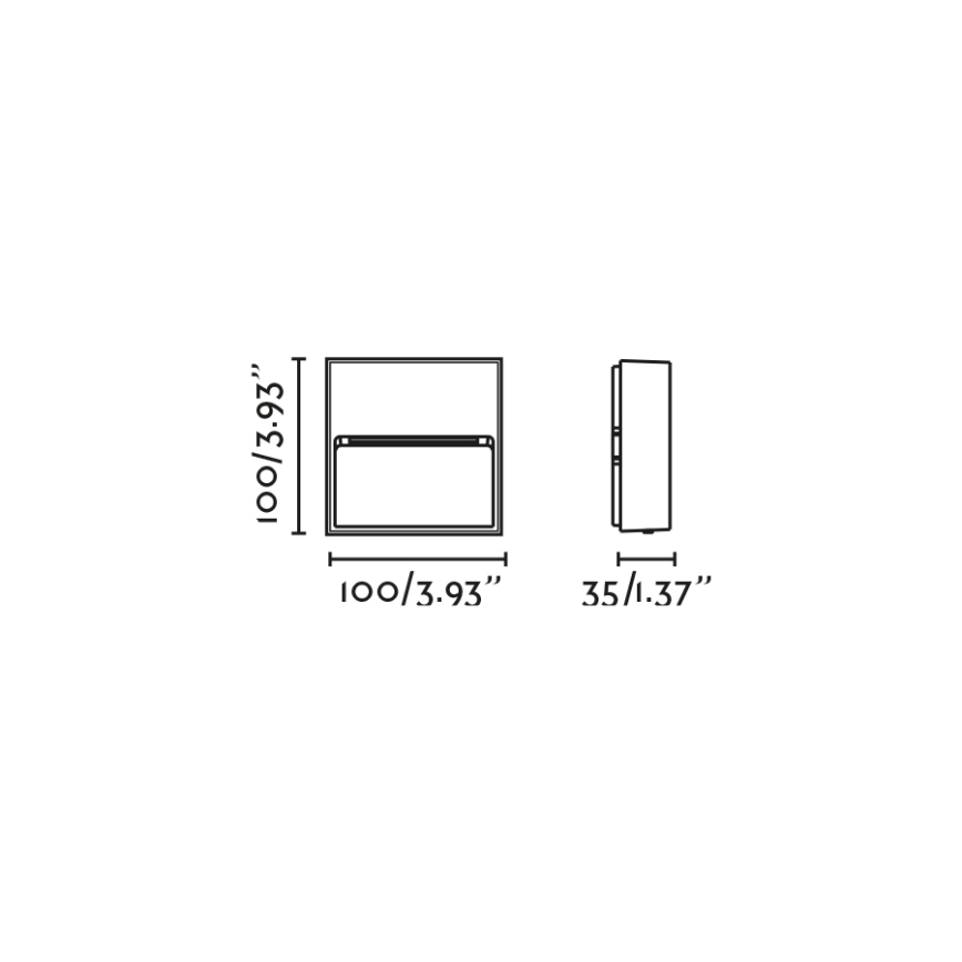 FARO 71964 - LED-traparmatuur DUNE LED/3W/230V 2200/2700/3200/4000K IP65 wit vierkant