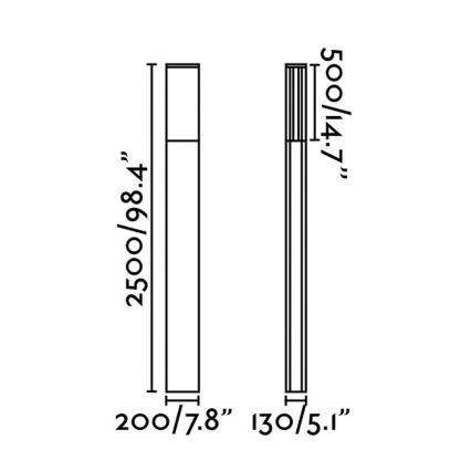 FARO 74444E - Buitenlamp DATNA 2G11/36W/230V IP65