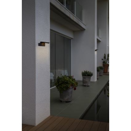 FARO 74456 - LED zonne-wandlamp met sensor LUMA LED/5W/3,7/230V IP65 antraciet