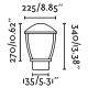 FARO 75001 - Buitenlamp WILMA 1xE27/100W/230V IP44