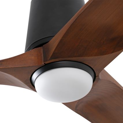 FARO 33839WT-1TW - LED dimbare plafondventilator HEYWOOD TUB L LED/10W/230V 2700/4000/6000K grenen/zwart diameter 132 cm Wi-Fi Tuya + afstandsbediening